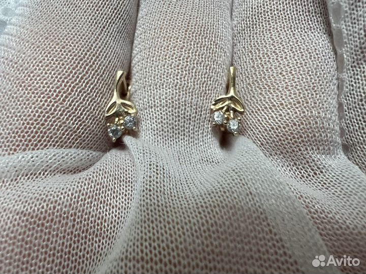 Золотые серьги детские