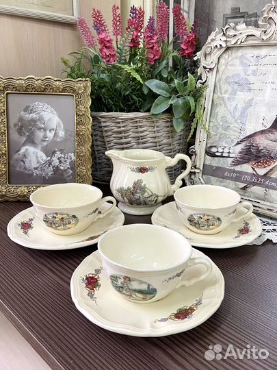 Чайные пары Sarreguemines Obernne