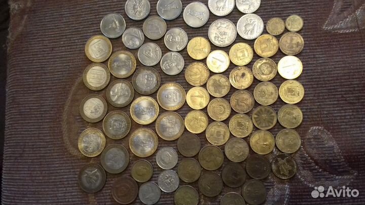 Монеты:1, 2,5, 10руб остатки с коллекции