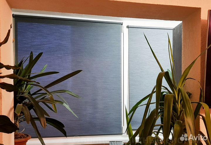 Рулонные шторы Зебра (день-ночь) блэкаут black-OUT