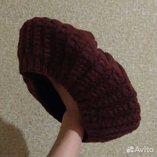 Берет винтаж вязаный