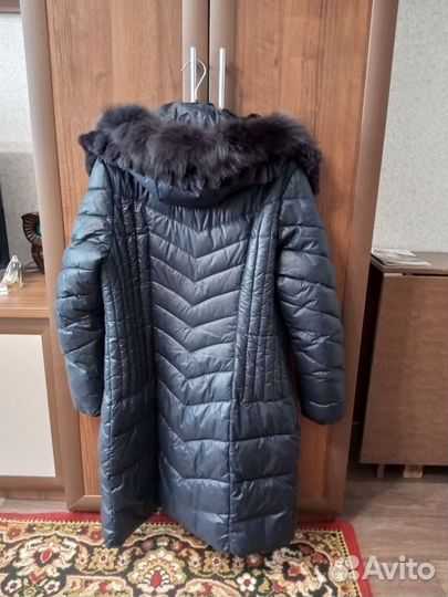 Пуховик женский длинный 52р-р