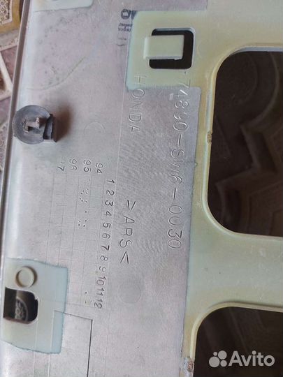 Рамка заднего номера на Honda Inspire