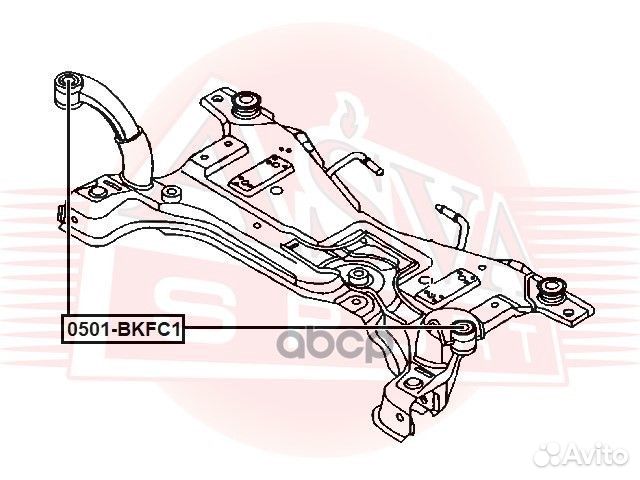 Сайлентблок подрамника передний 0501-bkfc1 asva