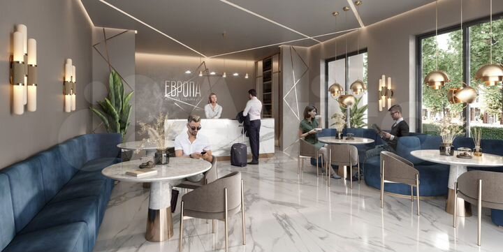 1-к. апартаменты, 60 м², 2/7 эт.