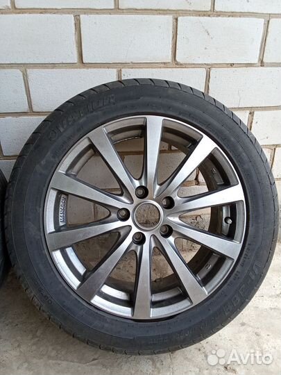 Литые диски r17 5x114 3 с резиной бу