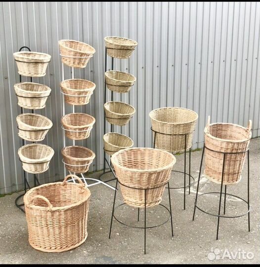 Ценникодержатели и плетеные корзины для магазинов