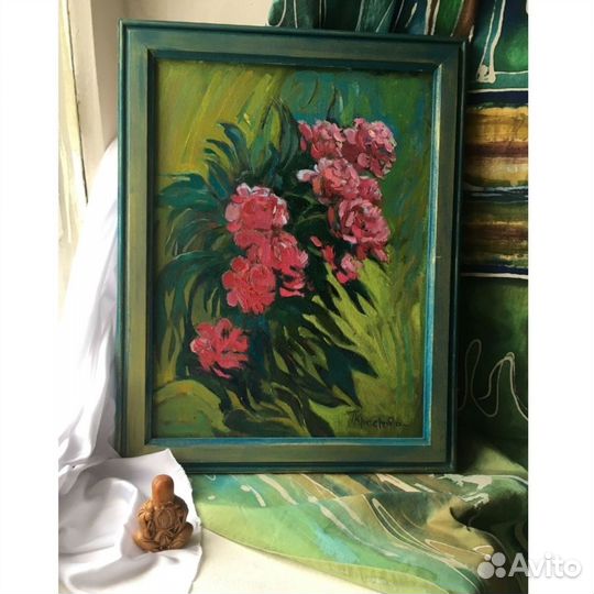 Картина маслом на холсте Цветы Натюрморт