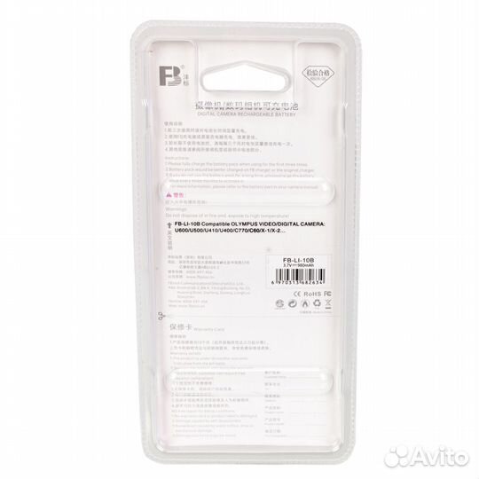 Аккумулятор FB LI-10B для Olympus U300 U400 U410 U