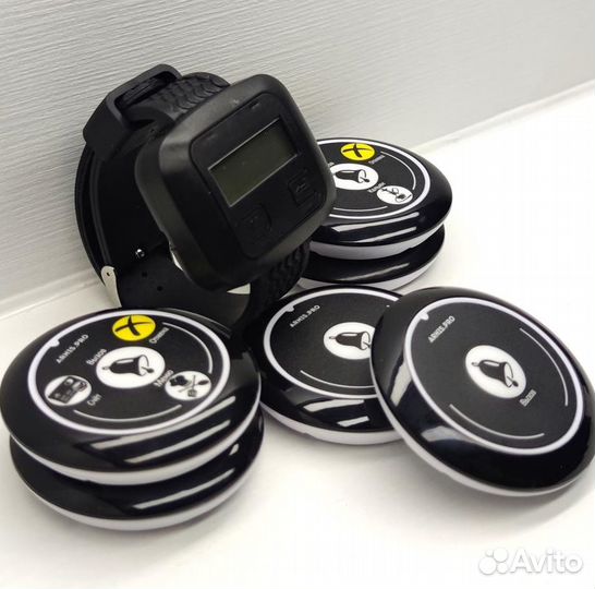 Кнопка вызова официанта, персонала с часами Эконом