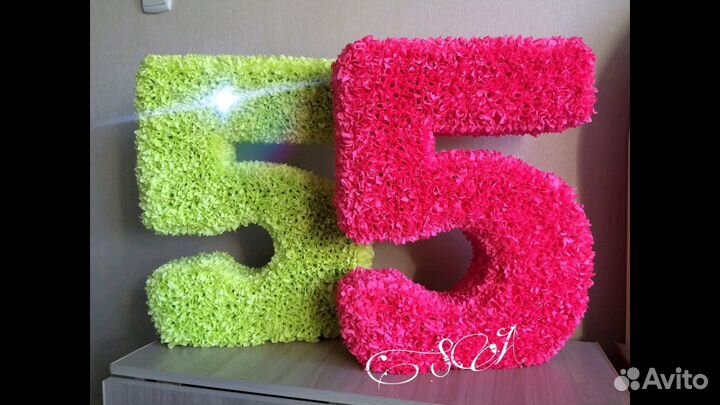 Цифры и буквы на день рождения