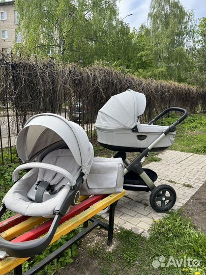 Коляска stokke trailz 2 в 1 + рюкзак