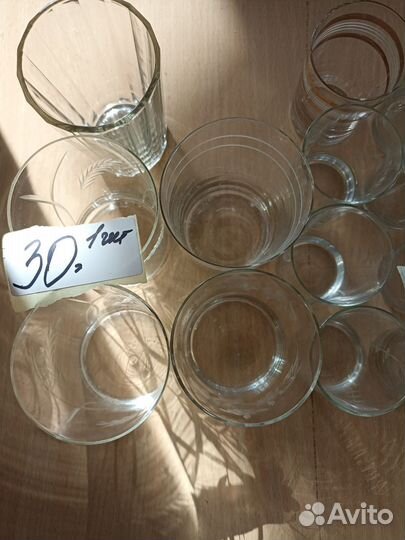 Стаканы и рюмки СССР из тонкого стекла