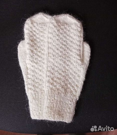 Варежки из китайской пряжи мохер