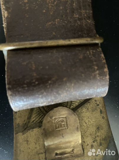 Ремень солдатский СССР кожаный. Клеймо