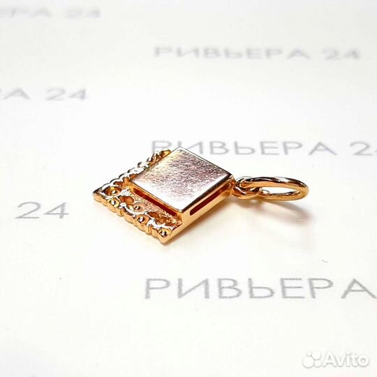 Золотая подвеска советского производства 583 пробы