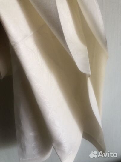 Скатерть белая жаккард банкетная СССР