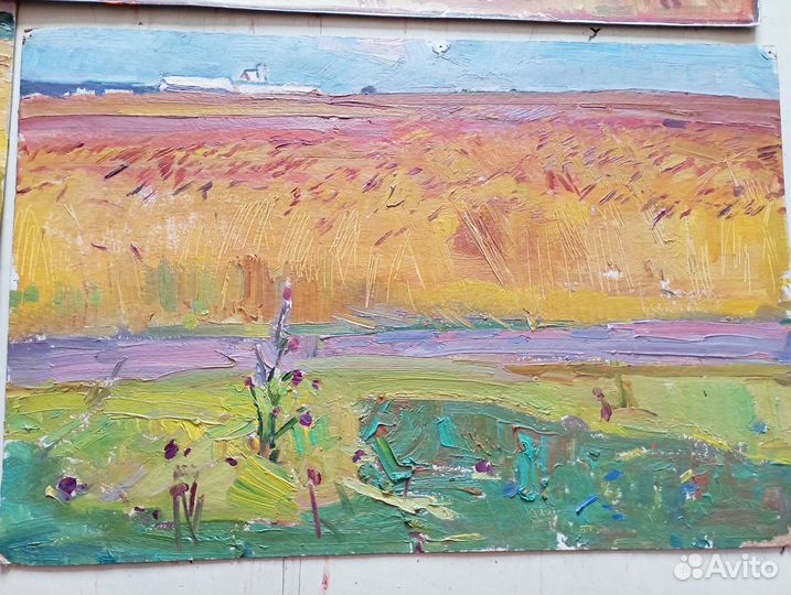 3 Картины А.Ф Галкин соцреализм каталог Страда