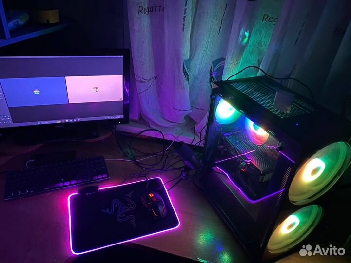 Игровой коврик для мыши с подсветкой