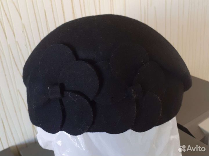 Берет женский черный фетровый