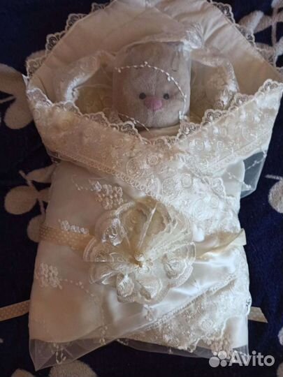 Комплект конверт на выписку летний для девочки