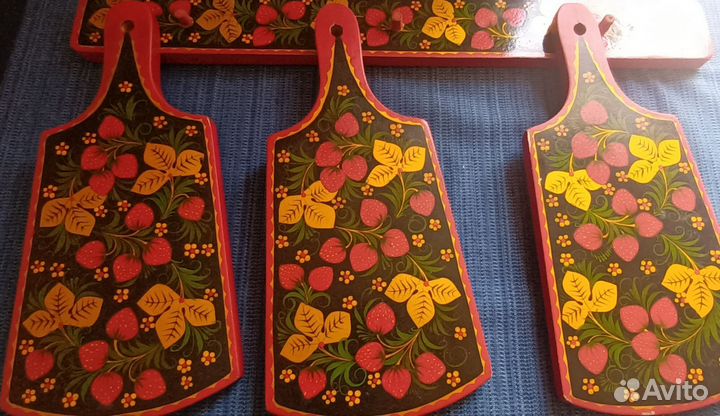 Хохлома. СССР.Набор досок кухонных бу