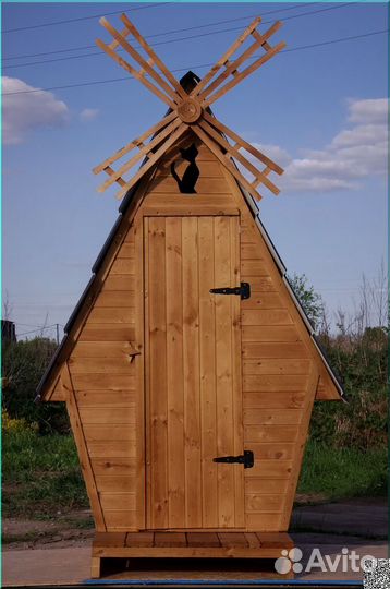 Дачный туалет деревянный GAR208