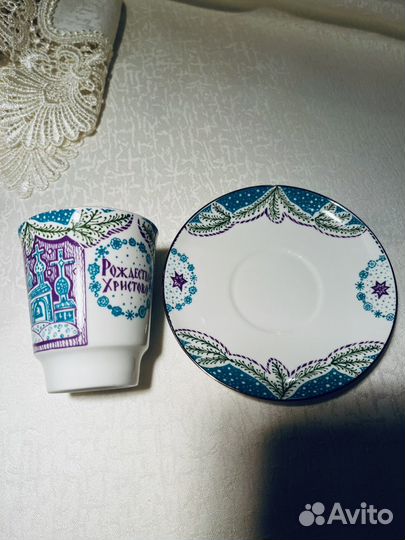 Коллекционные кофейные пары костяного фарфора лфз