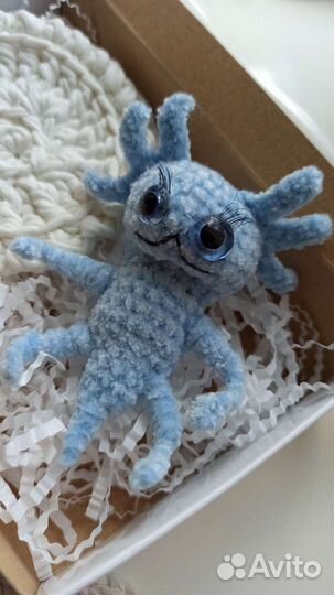 Аксолотль игрушка амигуруми