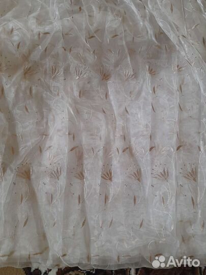 Тюль штора с лентой