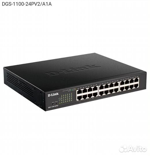 Коммутатор D-Link DGS-1100-24PV2 12-PoE Smart 24-p