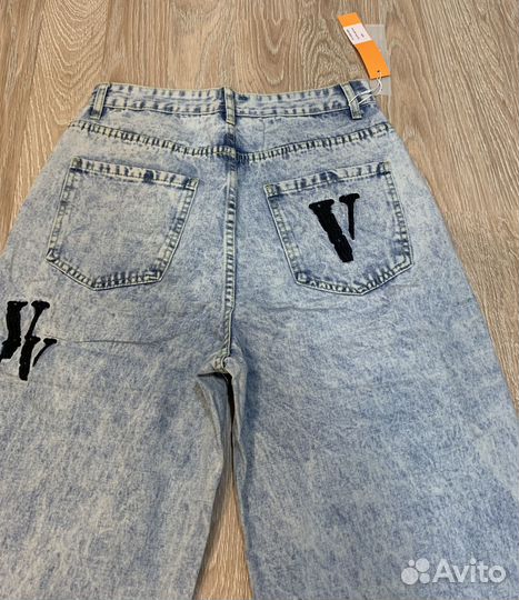Джинсы широкие vlone