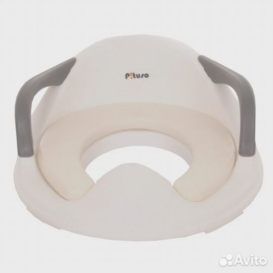 Pituso Накладка на унитаз мягкая со спинкой Grey/С