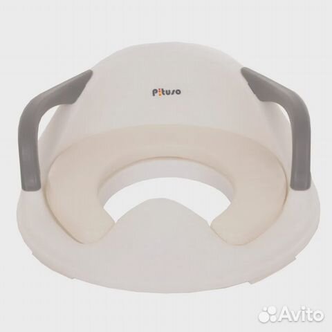 Pituso Накладка на унитаз мягкая со спинкой Grey/С