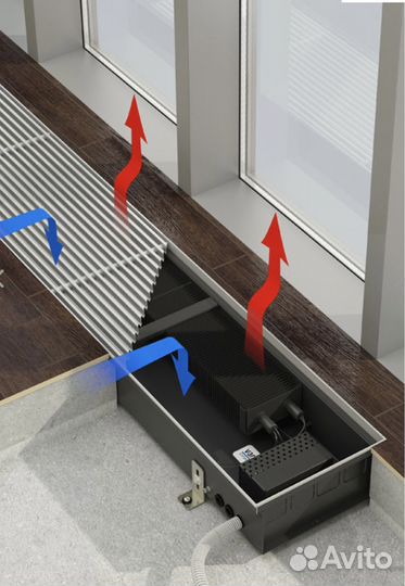 Внутрипольный конвектор Varmann Qtherm Electro