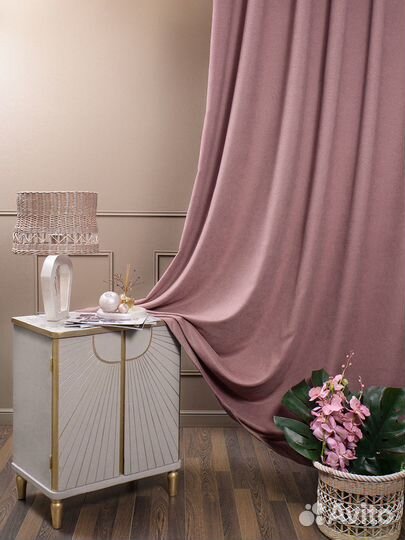Комплект штор Solis Antik Пыльная Роза 140х260 см