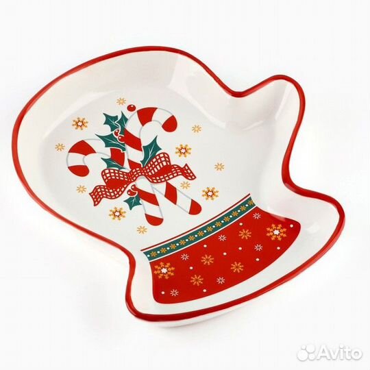 2 шт. Новый год Блюдо керамическое 'Новогодние лед