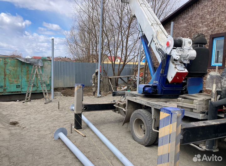 Винтовые сваи с монтажом