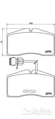 Колодки тормозные дисковые перед P85053 Brembo
