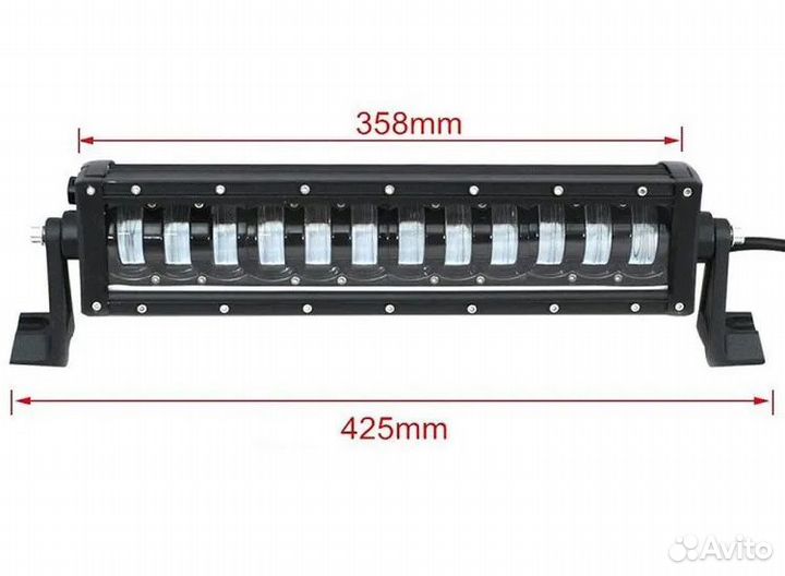 Светодиодная балка 96W, 42 см - белый / желтый