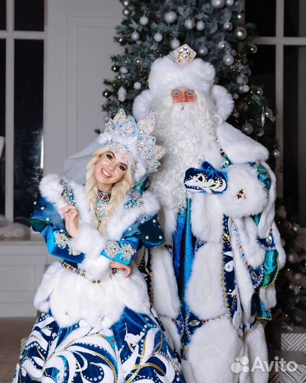 Дед Мороз и Снегурочка - новогоднее поздравление