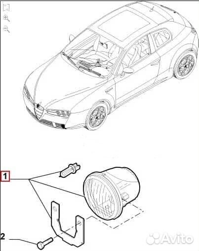 Противотуманка пер. Alfa Romeo 159