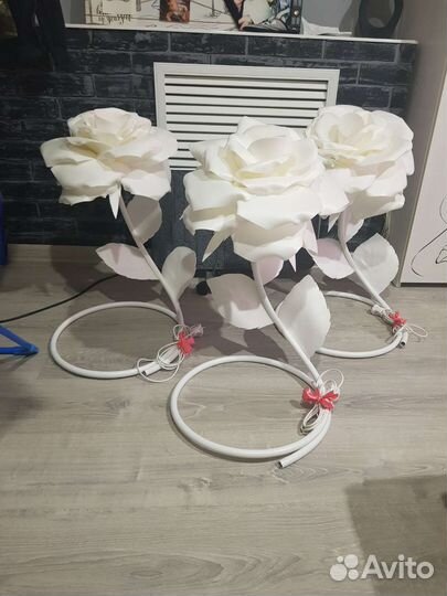 Светильник роза из изолона