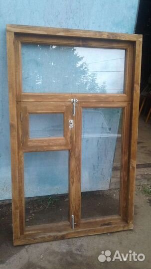 Рама окно со стеклом дерево бу