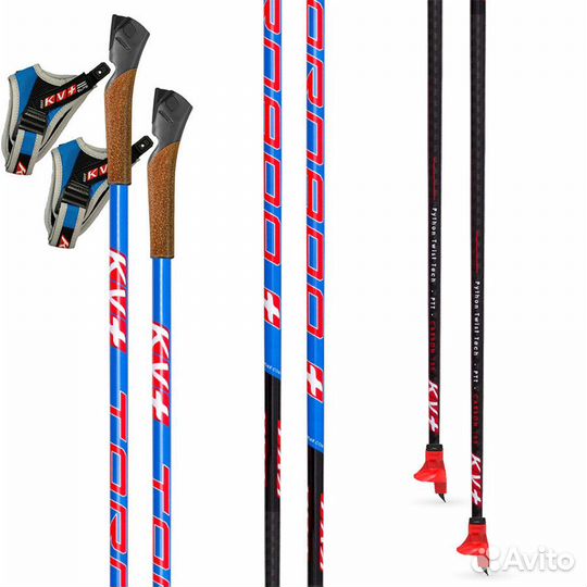 KV+ Палки лыжные tornado plus QCD titan 100% Carbo