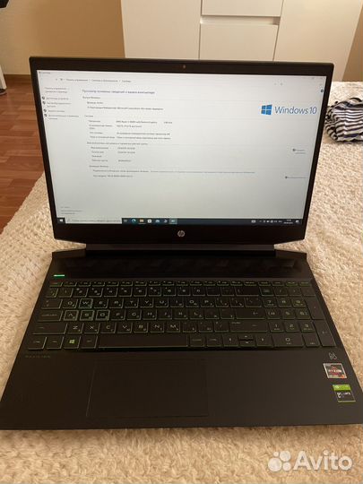 Ноутбук HP Pavilion gaming 15-ec1078ur