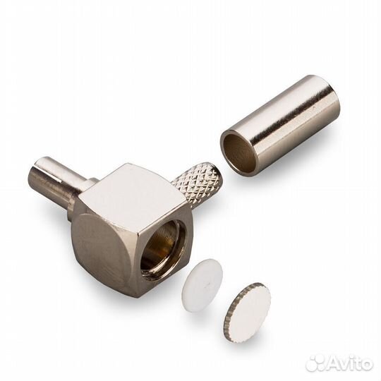 Разъем CRC9 угловой, обжимной под кабель RG174, RG