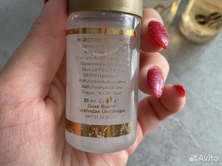 Пробники шампунь 6 шт гель для душа 1 шт Турция