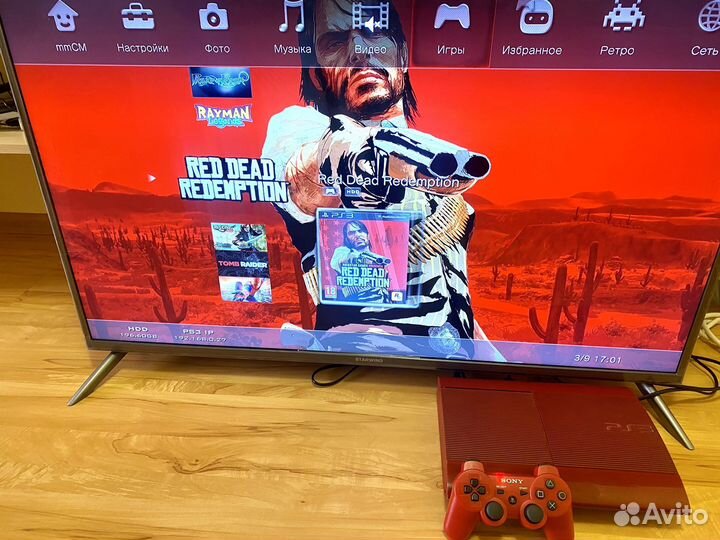 Sony PlayStation 3 500gb + 40 игр.прошита. Red