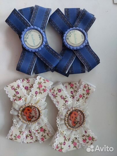 Резинки и зажимы для волос ручной работы